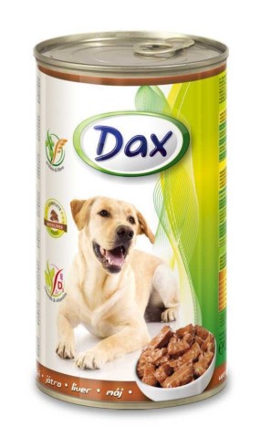 Dax Dog kousky játrová, konzerva 1240 g