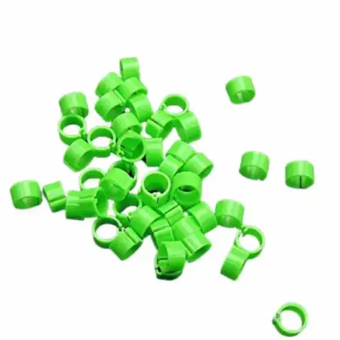 Kroužky zámkové plast 16 mm, zelená 1kus