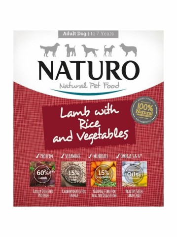 Naturo Dog Adult Lamb & Rice, vanička 400 g